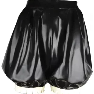 Latex bloomers with gathers