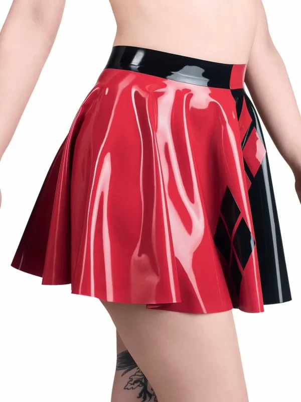 Latex circle skirt Harlequin