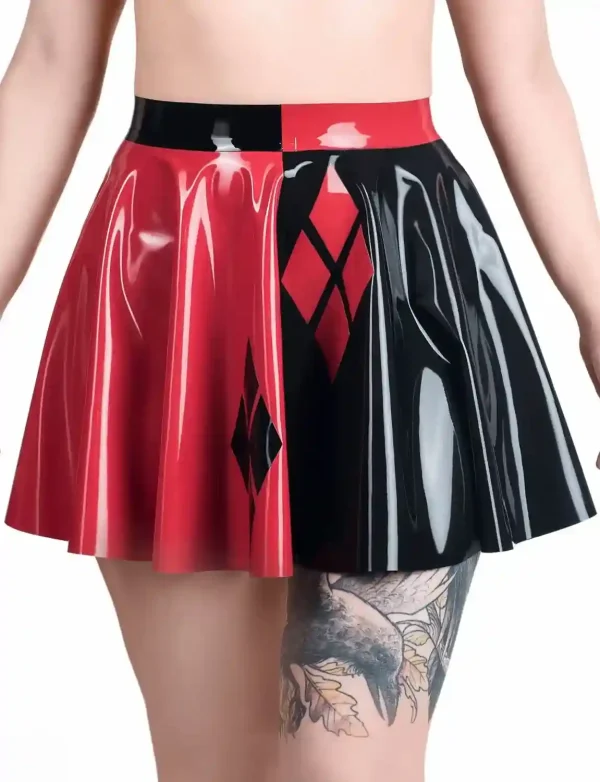 Latex circle skirt Harlequin - Image 3