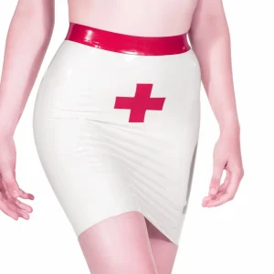 Latex nurse pencil skirt