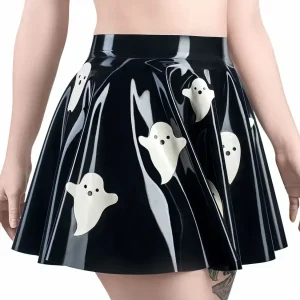Latex circle skirt with ghosts