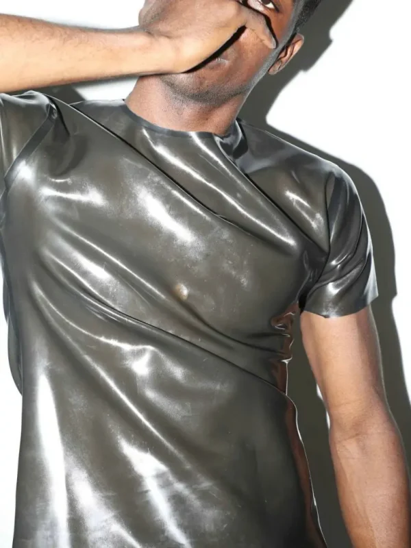 Black Latex Crew Tee - Image 4