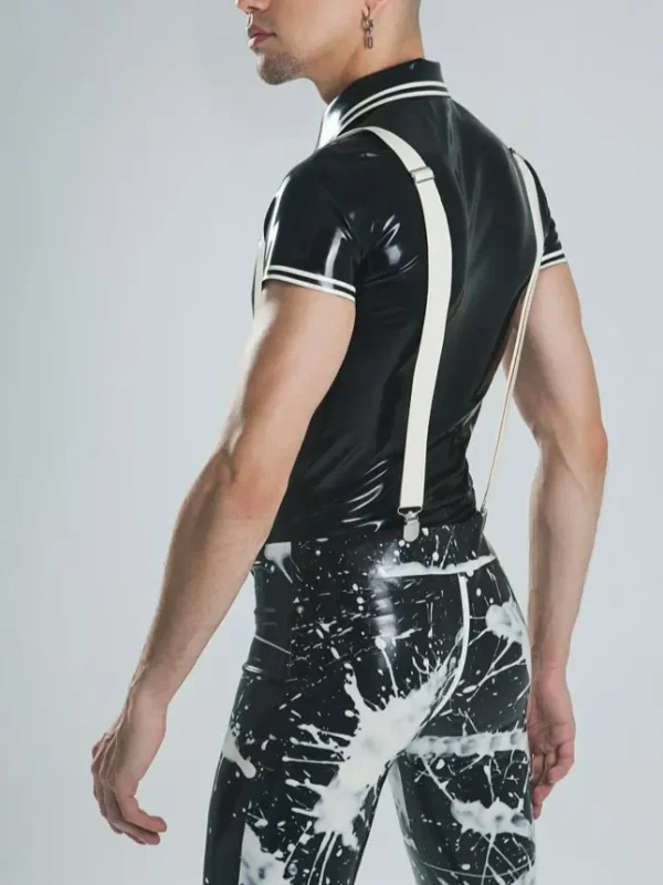 Latex Black shirt with contrast - Image 3