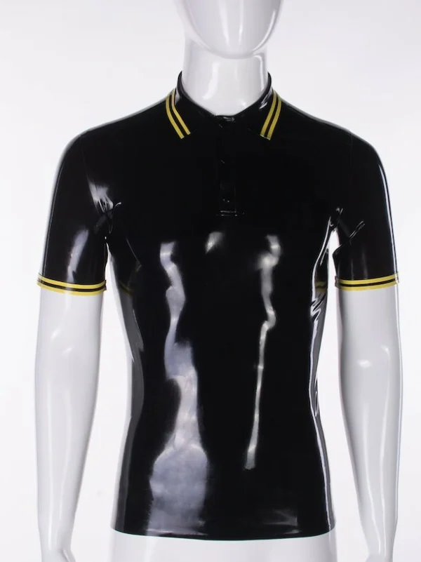 Latex Black shirt with contrast - Image 4