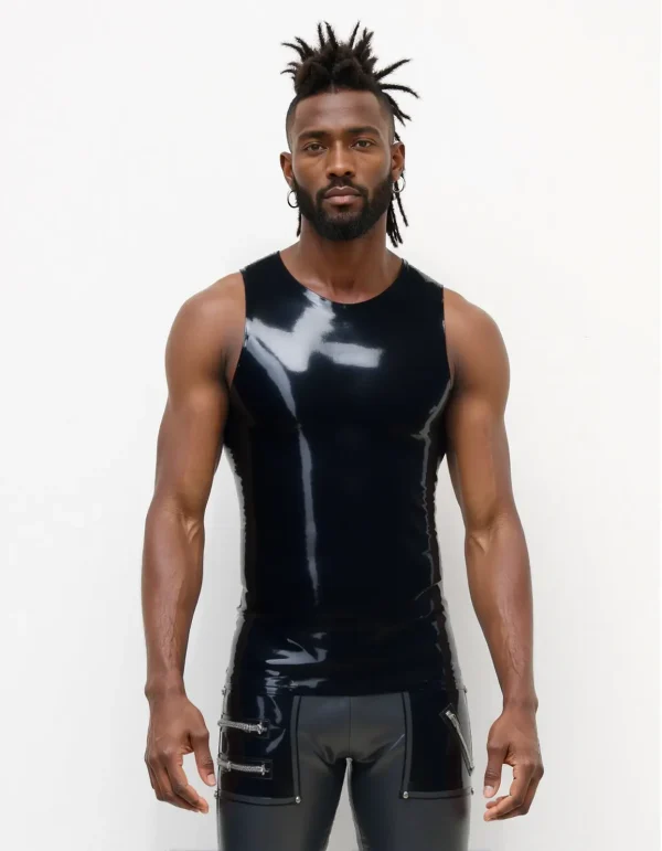 Latex stylish men’s sleeveless tank top