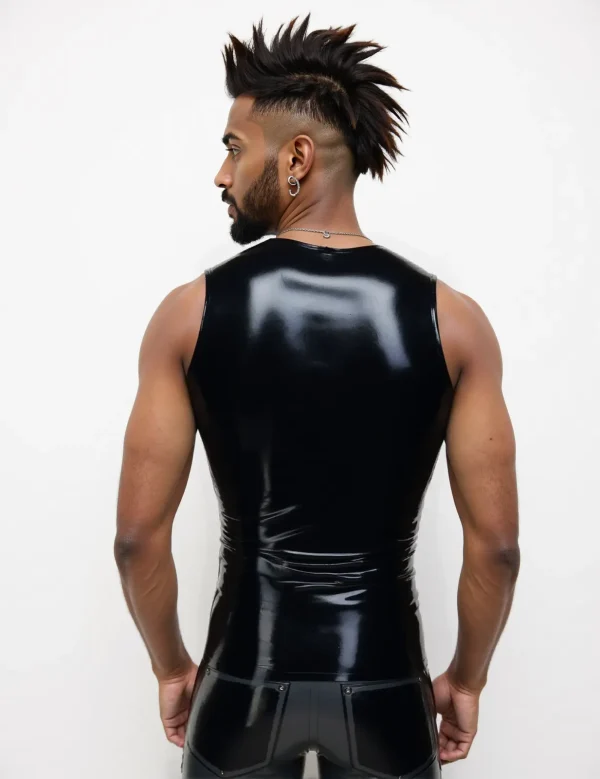 Latex stylish men’s sleeveless tank top - Image 3
