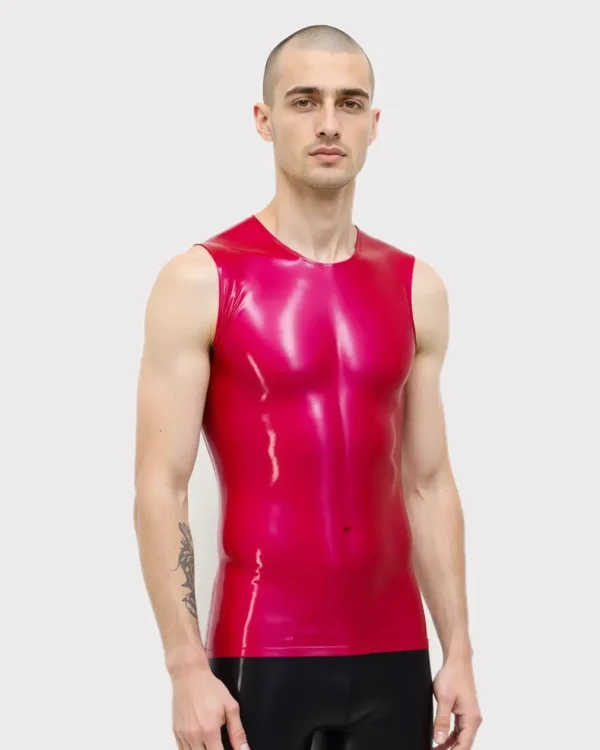 Latex stylish men’s sleeveless tank top - Image 4