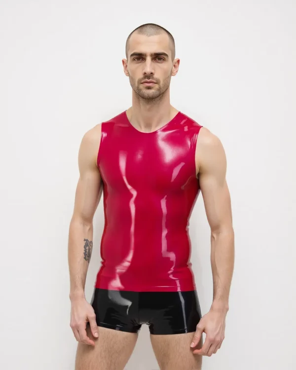 Latex stylish men’s sleeveless tank top - Image 5