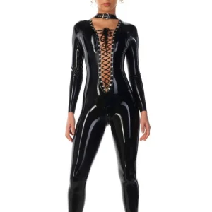 Gorgeous D-Ring Latex Catsuit