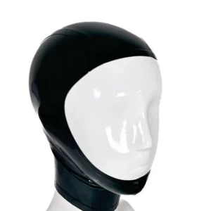 Black Open Face Latex Hood