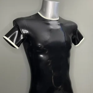 Black Mens Latex Classic T Shirt