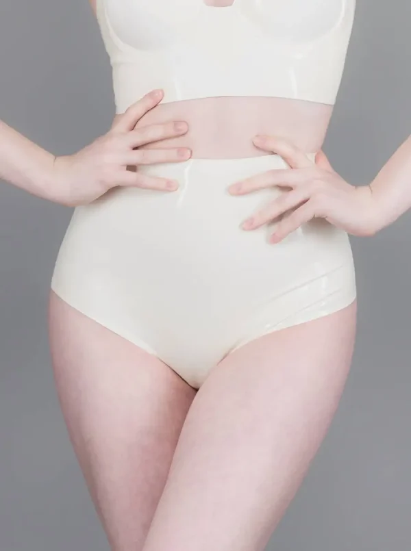 Latex Dash High Waist Panty – Cream