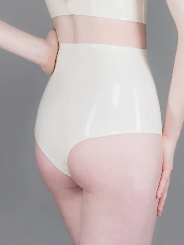 Latex Dash High Waist Panty – Cream - Image 3