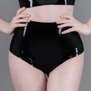 Black Latex Dash High Waist Panty