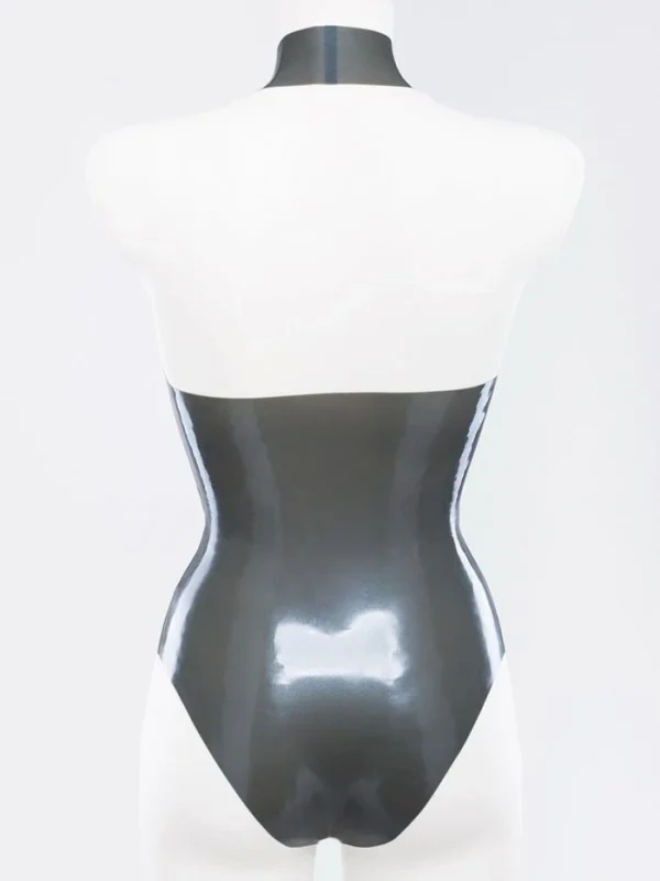 Latex swimsuit with high neck - Image 3