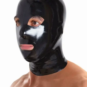 Black Latex Pull-On Hood