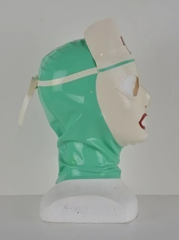 Latex hood designed for a nurse costume - Image 3