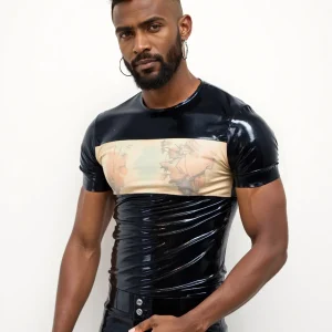 Latex Transparent Panel T-Shirt