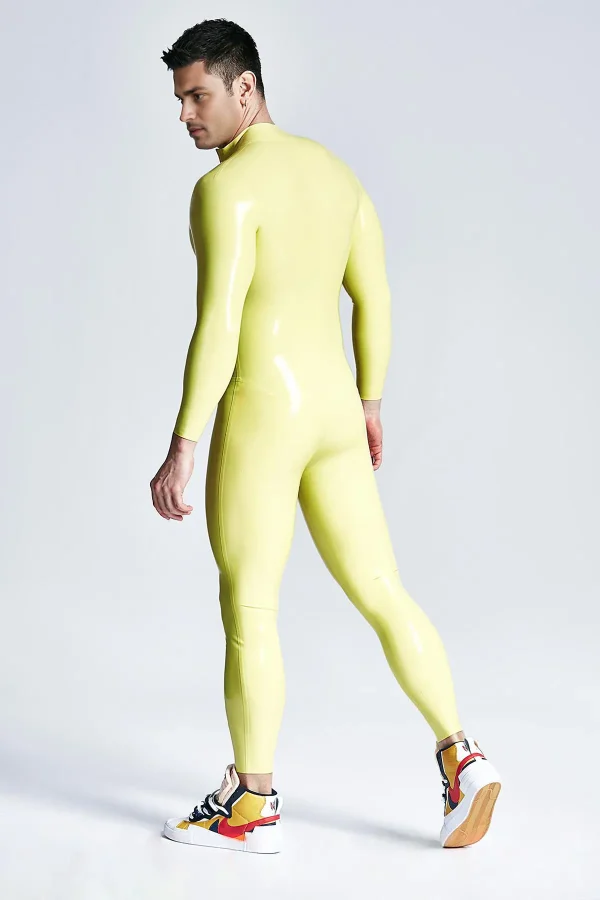 Male Mr Muscles Front-zip Latex Catsuit - Image 14