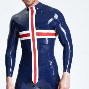 Male Patriotic Cross Catsuit