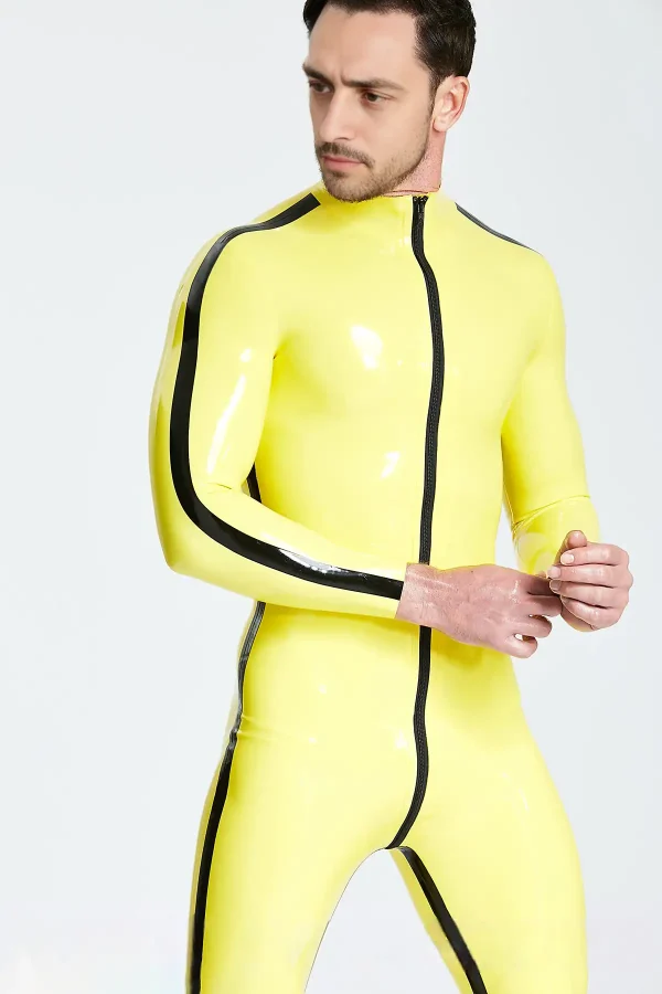 Male Contrast Strips Catsuit - Image 3