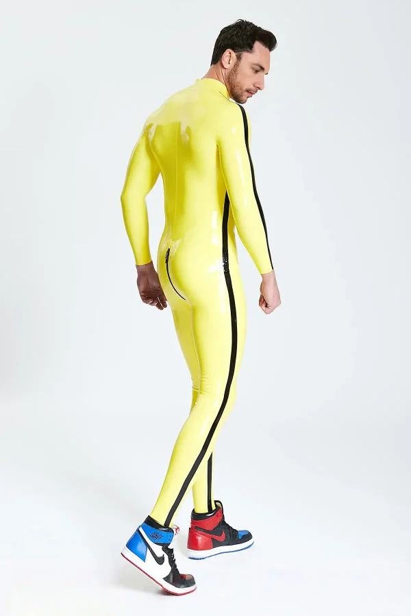 Male Contrast Strips Catsuit - Image 5