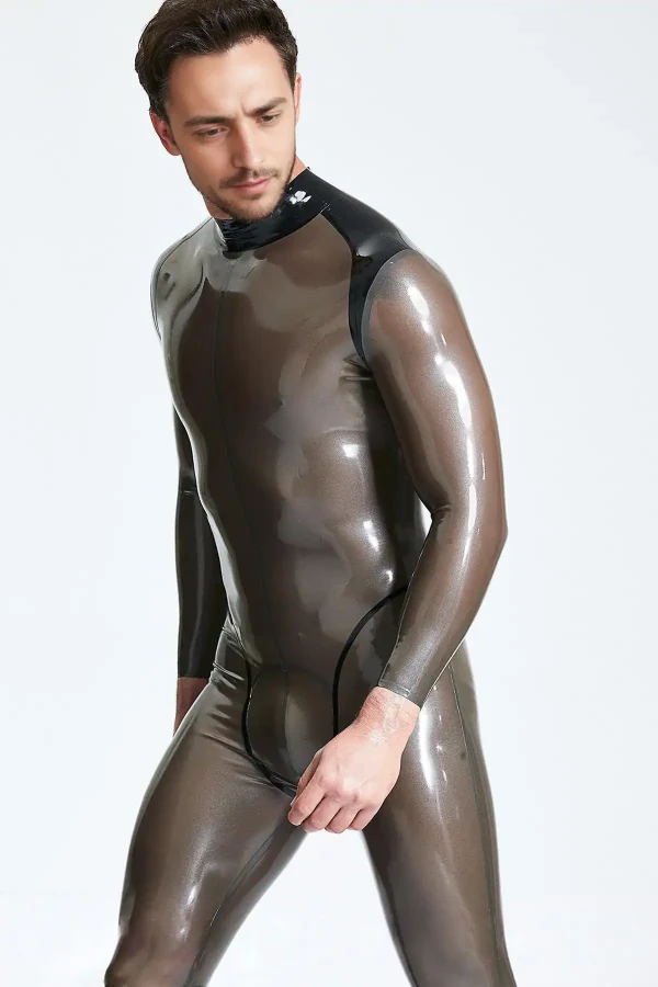 Male Platinium Latex Catsuit - Image 4