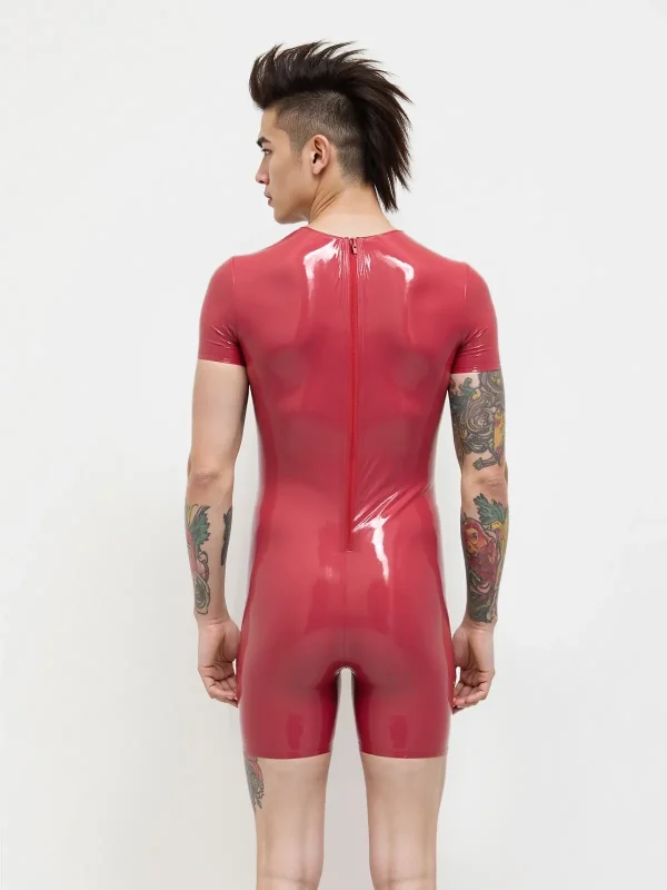 Latex Collarless Short-sleeved Surfsuit For Men - Image 5