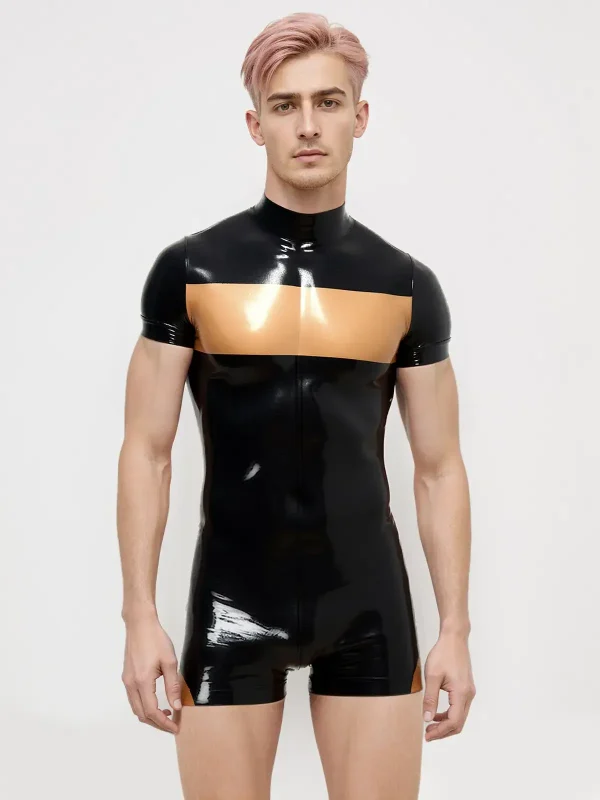 Latex Show-off Short Surfsuit For Men - Image 2