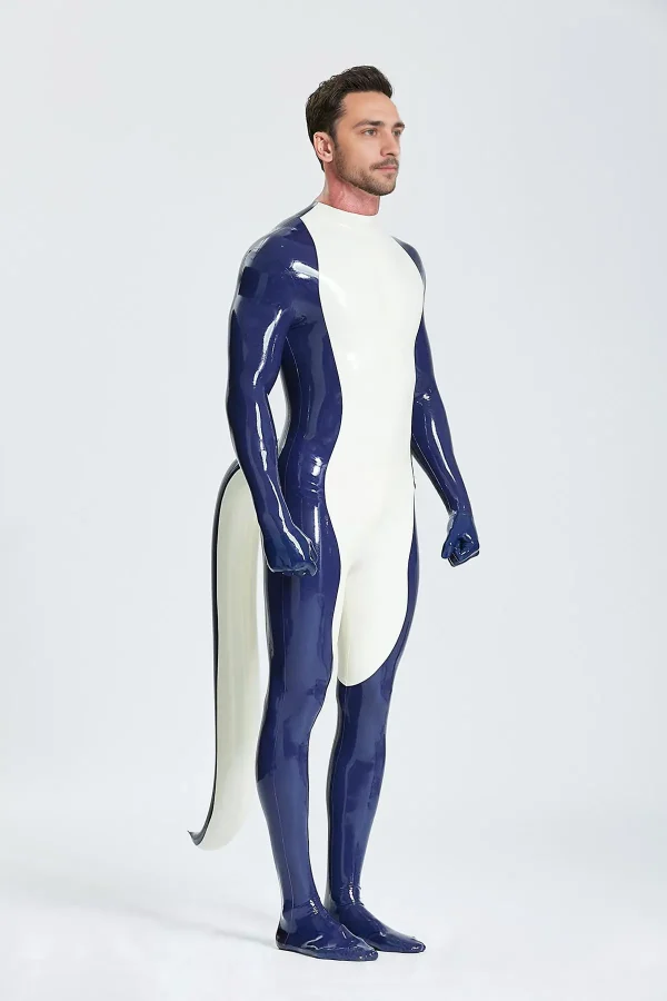Male Purr-fect Inflated Tail Catsuit With Feet & Gloves - Image 2
