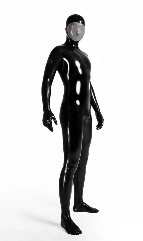 Male Face-Entry Latex Catsuit - Image 12