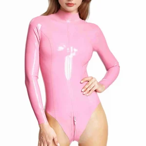 Latex Back-seamed Leotard Style Catsuit