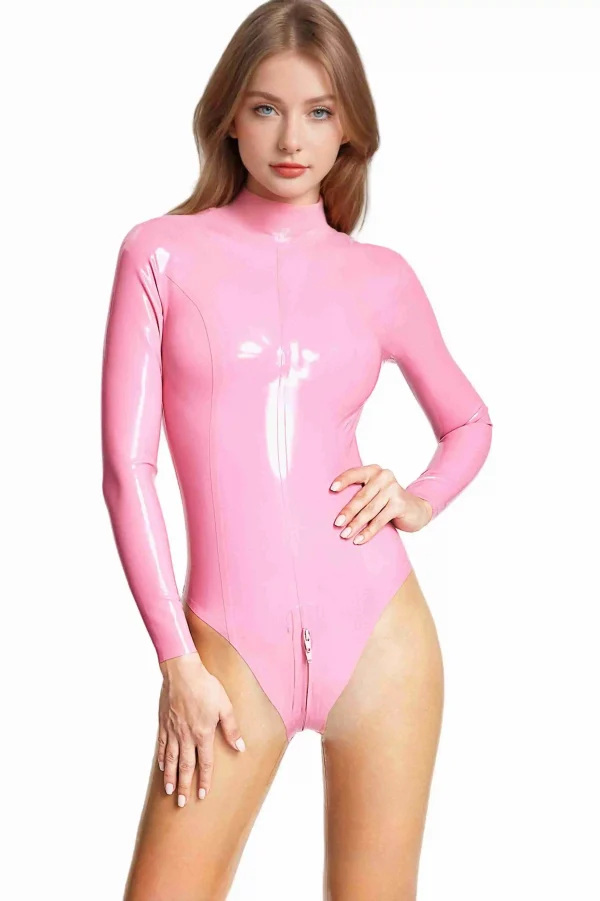 Latex Back-seamed Leotard Style Catsuit