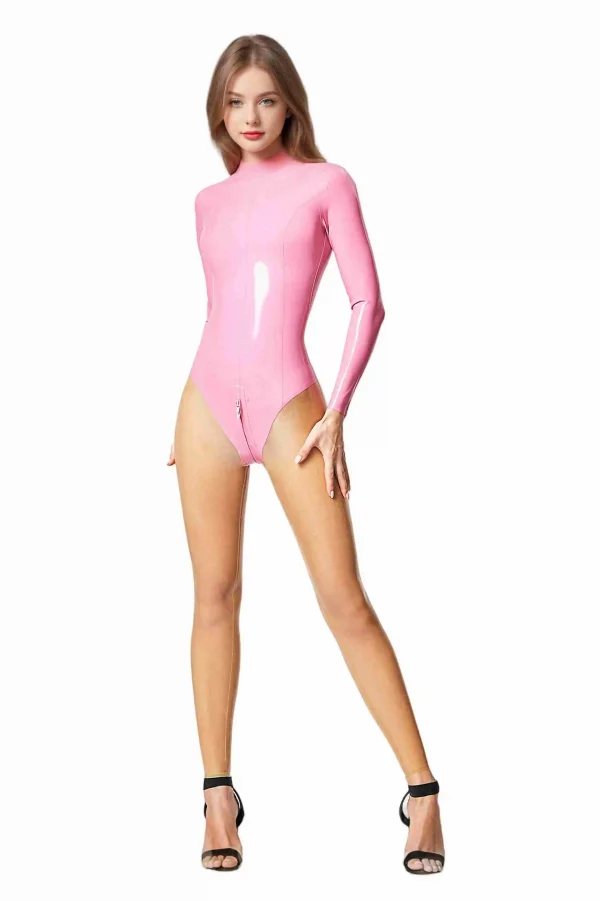 Latex Back-seamed Leotard Style Catsuit - Image 3