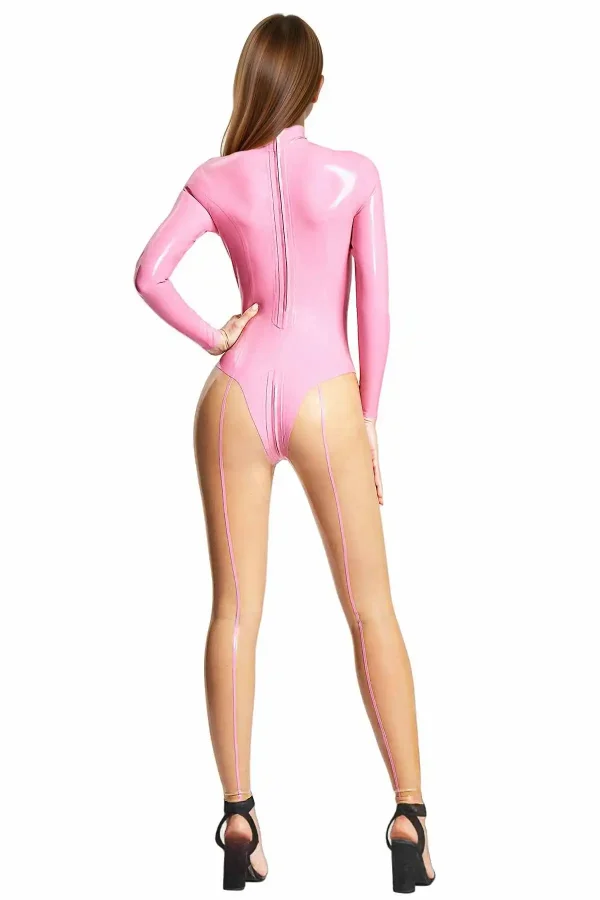 Latex Back-seamed Leotard Style Catsuit - Image 5