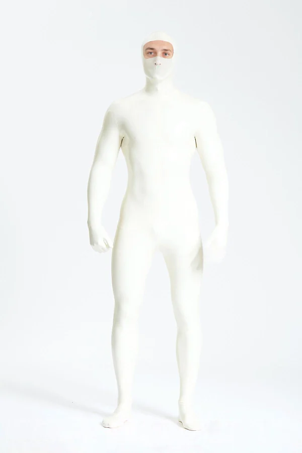 Male Eyes-entry Zipperless Gimp Latex Catsuit - Image 3