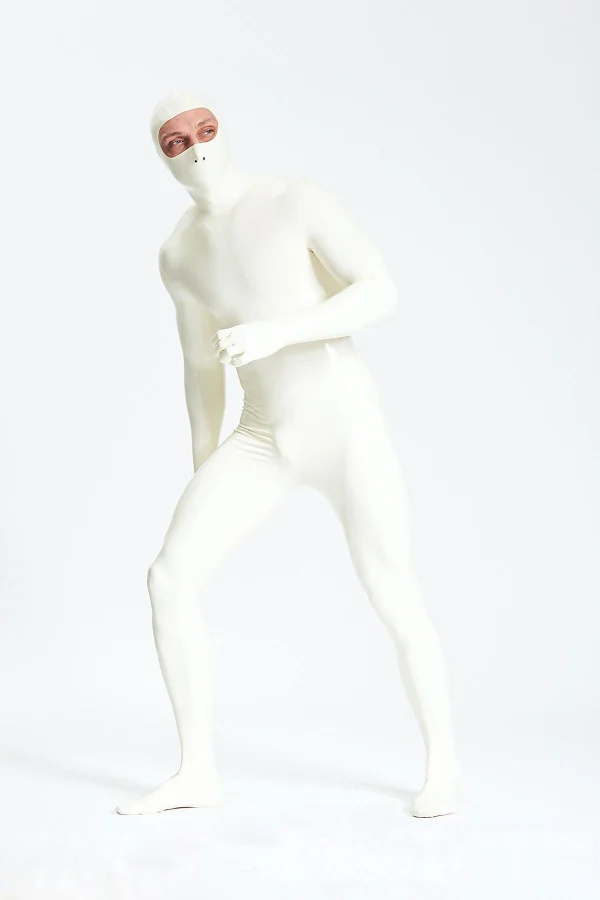 Male Eyes-entry Zipperless Gimp Latex Catsuit - Image 4