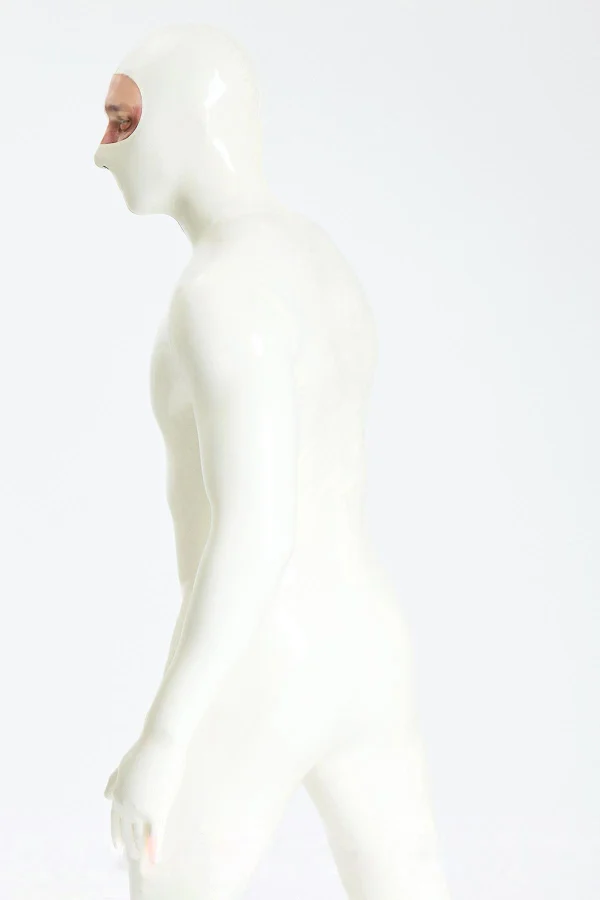Male Eyes-entry Zipperless Gimp Latex Catsuit - Image 7