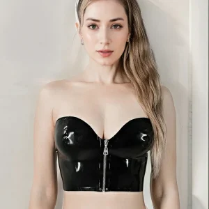 Latex tight-fitting top