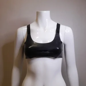 Latex Adjustable Strap Bralette, Crop top