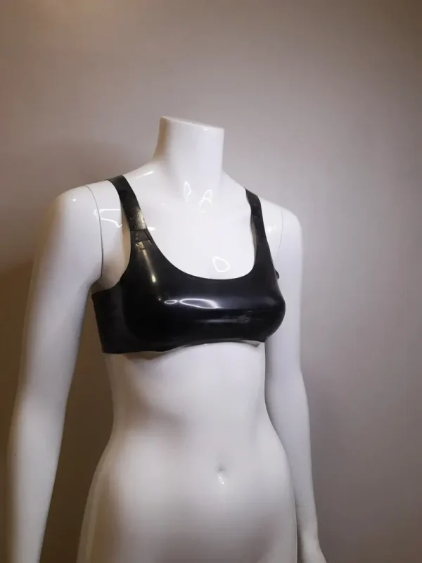 Latex Adjustable Strap Bralette, Crop top - Image 3
