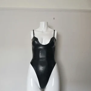 Latex Two Piece Set, Top and High&waist Thong