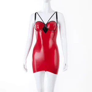 Maia Cup Latex Mini Dress