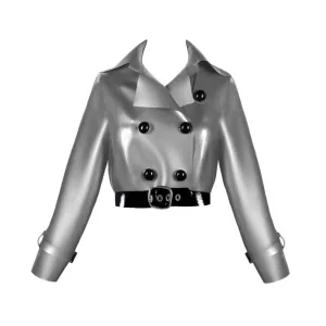 Heavy latex trench coat