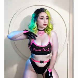 Fuck Doll barbie sports bra C crop top bikini Set