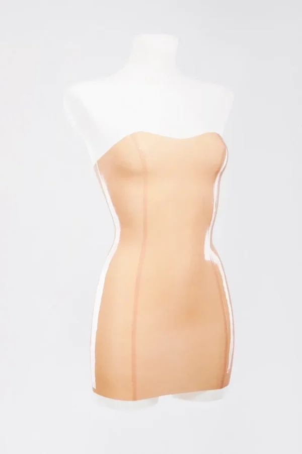 Latex strapless tube dress - Image 2