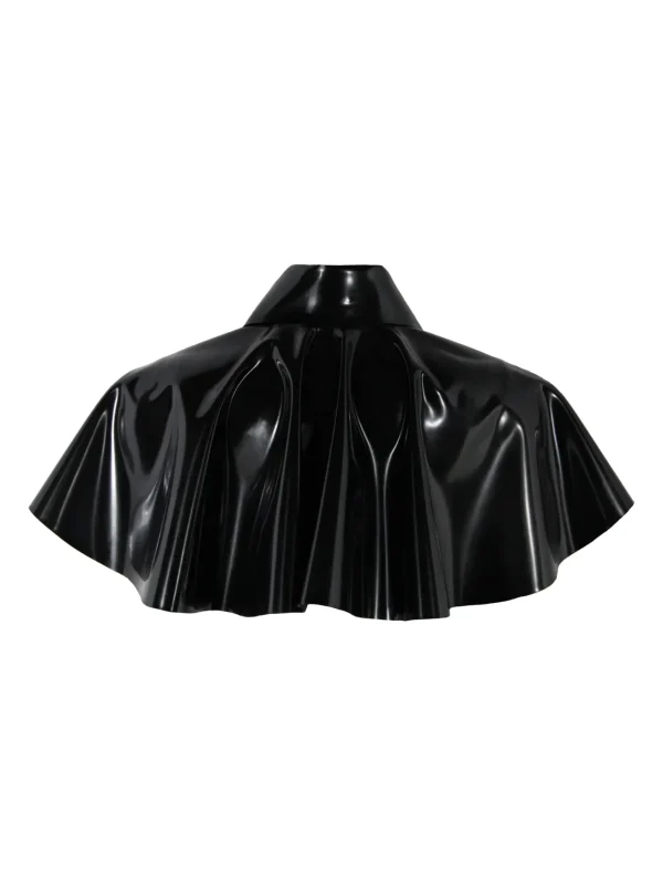 Latex Cape with Metal-Tipped Collar - Image 2