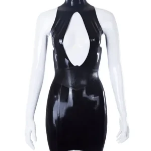 Laura Minidress With Snake Skin Textured Latex Belt