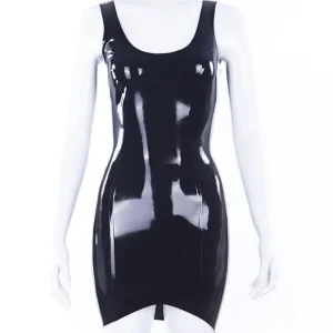 Little Black Latex Dress