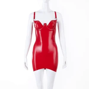 Casandra Cup Latex Mini Dress